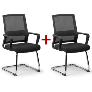 B2B Partner Konferenzstuhl LOW 1+1 GRATIS, schwarz