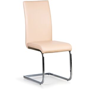 B2B Partner Leder-Konferenzstuhl, Esszimmerstuhl LOTUS, beige