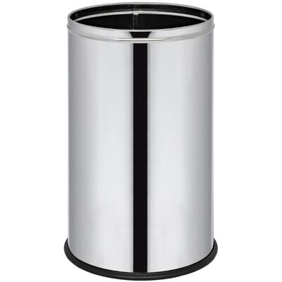 Alda Büro Mülleimer ohne Deckel, Papierkorb, 18 l, Edelstahl Alda Büro Mülleimer ohne Deckel, Papierkorb, 18 l, Edelstahl