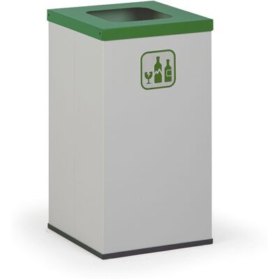 B2B Partner Mülleimer für mülltrennung, 50 l, Halterung für einen Sack, grau/grün B2B Partner Mülleimer für mülltrennung, 50 l, Halterung für einen Sack, grau/grün