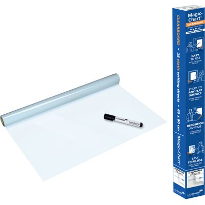 B2B Partner Beschriftungsfolie Legamaster Magic-Chart, 25 Blatt, A1, transparent B2B Partner Beschriftungsfolie Legamaster Magic-Chart, 25 Blatt, A1, transparent