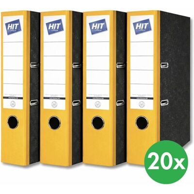 HIT Office Hebelordner mit farbigem Rücken - Breite 7,5 cm, gelb HIT Office Hebelordner mit farbigem Rücken - Breite 7,5 cm, gelb