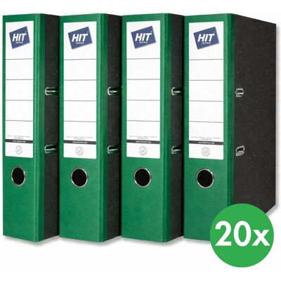 HIT Office Hebelordner mit farbigem Rücken - Breite 7,5 cm, grün HIT Office Hebelordner mit farbigem Rücken - Breite 7,5 cm, grün