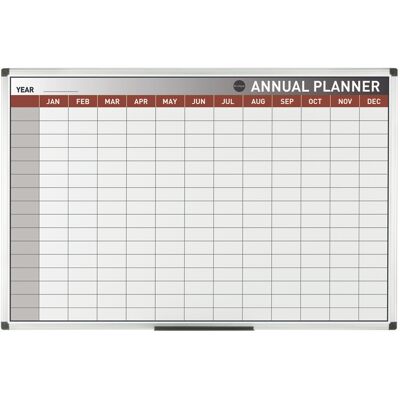 Bi-Office Jahresplaner mit Monatsteilung, magnetisch, 900 x 600 mm Bi-Office Jahresplaner mit Monatsteilung, magnetisch, 900 x 600 mm