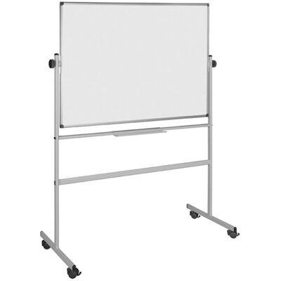 Bi-Office Mobile drehbare zweiseitiges Keramik-Whiteboard auf Rollen, magnetisch, 1500 x 1200 mm Bi-Office Mobile drehbare zweiseitiges Keramik-Whiteboard auf Rollen, magnetisch, 1500 x 1200 mm