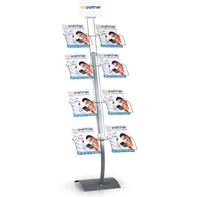 B2B Partner Prospektständer 8xA4, Drahtkorb, silbergrau B2B Partner Prospektständer 8xA4, Drahtkorb, silbergrau