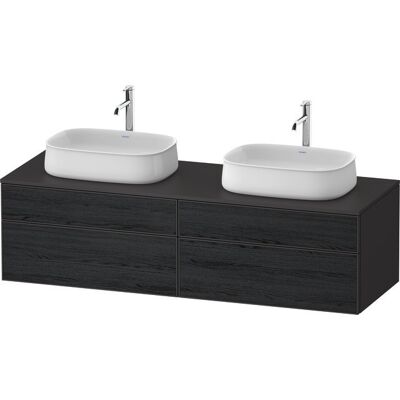 Duravit Zencha Konsolenwaschtischunterbau wandhängend Eiche Schwarz & Graphit Matt & Supermatt 1600x ZE4825B16800000 Duravit Zencha Konsolenwaschtischunterbau wandhängend Eiche Schwarz & Graphit Matt & Supermatt 1600x ZE4825B16800000
