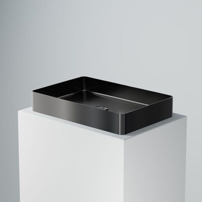 Steinberg Gunmetal Rechteckiger Edelstahl Wandwaschbecken Steinberg Gunmetal Rechteckiger Edelstahl Wandwaschbecken