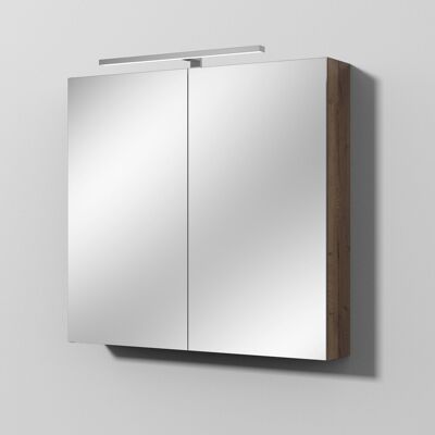 Sanipa Reflection Spiegelschrank MILLA 80 mit LED-Aufsatzleuchte, Eiche-Tabak, SD14250 SD14250 Sanipa Reflection Spiegelschrank MILLA 80 mit LED-Aufsatzleuchte, Eiche-Tabak, SD14250 SD14250