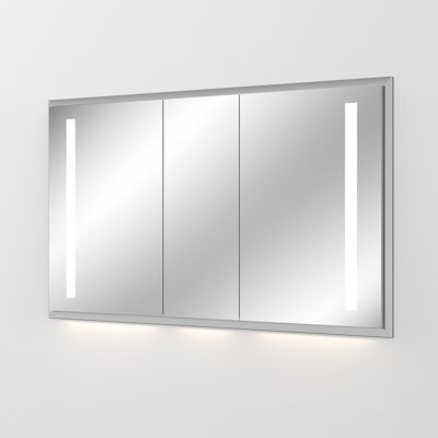 Sanipa Reflection Aluminium-Wandeinbau-Spiegelschrank WILMA 135 mit LED-Beleuchtung Sanipa Reflection Aluminium-Wandeinbau-Spiegelschrank WILMA 135 mit LED-Beleuchtung