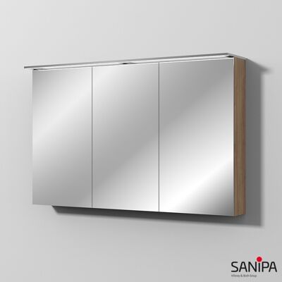 Sanipa Reflection Spiegelschrank MALTE 120 mit LED-Aufsatzleuchte, Eiche-Kansas SD15559 Sanipa Reflection Spiegelschrank MALTE 120 mit LED-Aufsatzleuchte, Eiche-Kansas SD15559