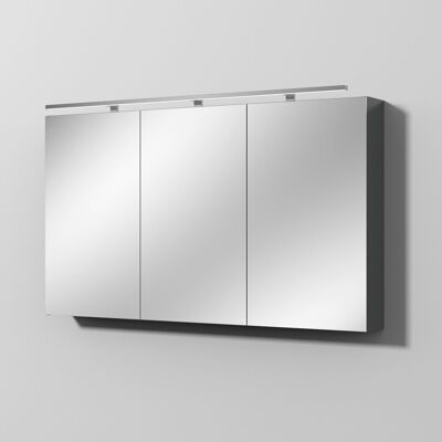 Sanipa Milla Spiegelschrank - Anthrazit-Glanz, LED, 130cm Sanipa Milla Spiegelschrank - Anthrazit-Glanz, LED, 130cm