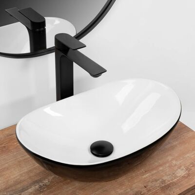 Neuesbad Aufsatzwaschtisch Royal Mini Black White NB1RE91731 Neuesbad Aufsatzwaschtisch Royal Mini Black White NB1RE91731