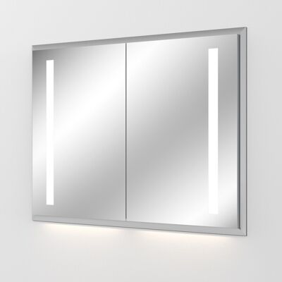 Sanipa Reflection Aluminium-Wandeinbau-Spiegelschrank WILMA 105 mit LED-Beleuchtung Sanipa Reflection Aluminium-Wandeinbau-Spiegelschrank WILMA 105 mit LED-Beleuchtung