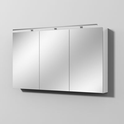 Sanipa Milla Spiegelschrank - LED, 3 Glastüren, Weiß-Glanz Sanipa Milla Spiegelschrank - LED, 3 Glastüren, Weiß-Glanz