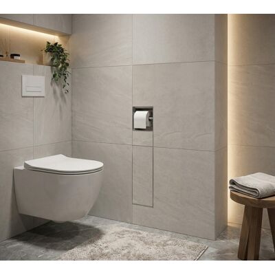 Emco asis plus Doppelpapierhalter Unterputz, 332 mm, Türanschlag rechts, 975611003 975611003 Emco asis plus Doppelpapierhalter Unterputz, 332 mm, Türanschlag rechts, 975611003 975611003
