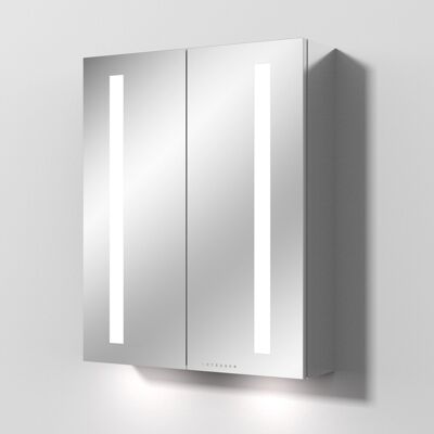 Sanipa Reflection Aluminium-Spiegelschrank ALEX 60 mit LED-Beleuchtung - 60x75x17,3 cm Sanipa Reflection Aluminium-Spiegelschrank ALEX 60 mit LED-Beleuchtung - 60x75x17,3 cm