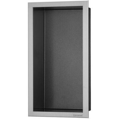 ESS BOX 10 Anthrazit Wandnische 15x30x10 cm mit Rahmen Edelstahl gebürstet, inkl. Rohbauset, BOX-15x BOX-15x30x10-A ESS BOX 10 Anthrazit Wandnische 15x30x10 cm mit Rahmen Edelstahl gebürstet, inkl. Rohbauset, BOX-15x BOX-15x30x10-A
