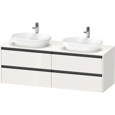 Duravit Ketho.2 Konsolenwaschtischunterbau wandhängend Weiß Hochglanz 1600x550x568 mm - K24899B22220 K24899B22220000 Duravit Ketho.2 Konsolenwaschtischunterbau wandhängend Weiß Hochglanz 1600x550x568 mm - K24899B22220 K24899B22220000