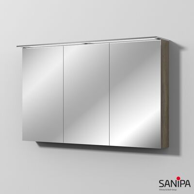Sanipa Reflection Spiegelschrank MALTE 120 mit LED-Aufsatzleuchte, Eiche-Nebraska SD15637 Sanipa Reflection Spiegelschrank MALTE 120 mit LED-Aufsatzleuchte, Eiche-Nebraska SD15637