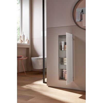 emco Schrankmodul asis pure mit Glasfront Türanschlag rechts, Unterputz, 730mm, alpinweiss, 97552740 975527407 emco Schrankmodul asis pure mit Glasfront Türanschlag rechts, Unterputz, 730mm, alpinweiss, 97552740 975527407