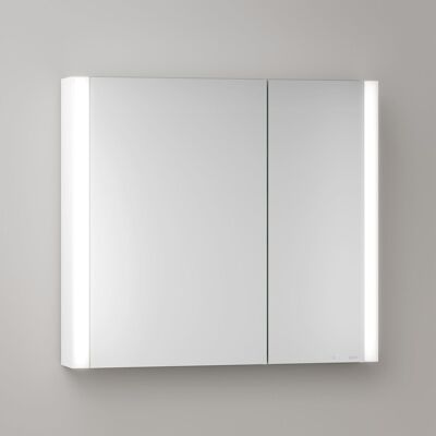 KEUCO Royal Atlas LED Spiegelschrank 80 x 71 x 12,7 cm mit 2 Türen, asymmetrisch, Aufputz 211201450032 KEUCO Royal Atlas LED Spiegelschrank 80 x 71 x 12,7 cm mit 2 Türen, asymmetrisch, Aufputz 211201450032