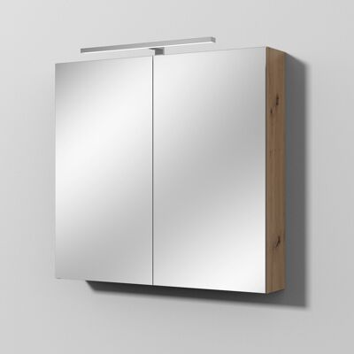 Sanipa Milla Badspiegelschrank - LED, 80cm, Eiche Natural-Touch Sanipa Milla Badspiegelschrank - LED, 80cm, Eiche Natural-Touch