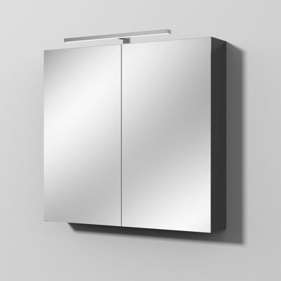 Sanipa Reflection Spiegelschrank MILLA 80 mit LED-Aufsatzleuchte, Anthrazit-Matt, SD14222 SD14222 Sanipa Reflection Spiegelschrank MILLA 80 mit LED-Aufsatzleuchte, Anthrazit-Matt, SD14222 SD14222