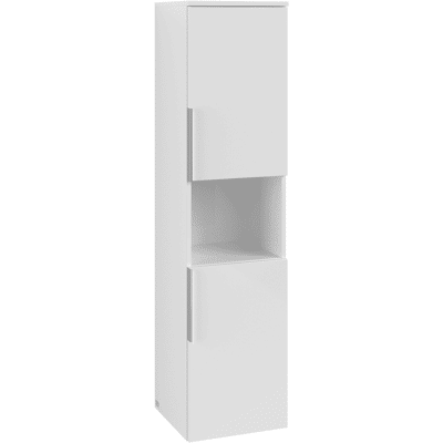Villeroy & Boch Architectura Badezimmer Hochschrank - SoftClosing, 2 Glasböden, Wandmontage, Weiß Matt Villeroy & Boch Architectura Badezimmer Hochschrank - SoftClosing, 2 Glasböden, Wandmontage, Weiß Matt