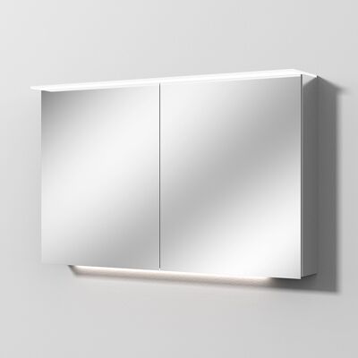 Sanipa Reflection Aluminium-Spiegelschrank ANNY 120 mit LED-Licht - Badmöbel Sanipa Reflection Aluminium-Spiegelschrank ANNY 120 mit LED-Licht - Badmöbel