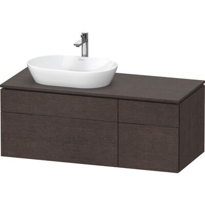Duravit L-Cube Konsolenwaschtischunterbau wandhängend Eiche dunkel gebürstet Matt 1220x550x482 mm - LC4876072720000 Duravit L-Cube Konsolenwaschtischunterbau wandhängend Eiche dunkel gebürstet Matt 1220x550x482 mm - LC4876072720000