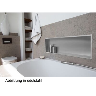 ESS BOX 10 Anthrazit Wandnische 90x30x10 cm mit Rahmen Edelstahl gebürstet, inkl. Rohbauset, BOX-90x BOX-90x30x10-A ESS BOX 10 Anthrazit Wandnische 90x30x10 cm mit Rahmen Edelstahl gebürstet, inkl. Rohbauset, BOX-90x BOX-90x30x10-A