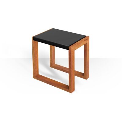 Hoesch Badhocker aus wasserbeständigem Doussie Holz mit PU-Auflage 8921801 Hoesch Badhocker aus wasserbeständigem Doussie Holz mit PU-Auflage 8921801