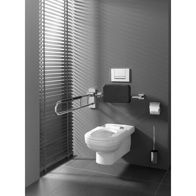 emco system 2 Rückenstütze für WC, mit Wandhalter ung, chrom / schwarz, 356721200 356721200 emco system 2 Rückenstütze für WC, mit Wandhalter ung, chrom / schwarz, 356721200 356721200
