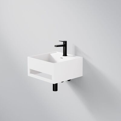 Steinberg Modell 443 Wand-Waschtisch - SolidSurface, Mattweiß Steinberg Modell 443 Wand-Waschtisch - SolidSurface, Mattweiß