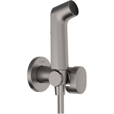 Hansgrohe Handbrause Bidette S f.Kaltwasser m. Schlauch 1250mm und Porter brushed black chrome , 2 29230340 Hansgrohe Handbrause Bidette S f.Kaltwasser m. Schlauch 1250mm und Porter brushed black chrome , 2 29230340