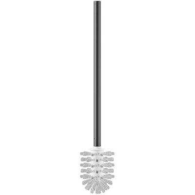 Keuco Cleo Toilettenbürste mit Griff - Schwarzchrom gebürstet / Weiß - 03864134000 Keuco Cleo Toilettenbürste mit Griff - Schwarzchrom gebürstet / Weiß - 03864134000