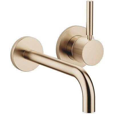 Dornbracht Waschtisch-Wand-Armatur mit Einzelrosetten META 36862660 Light Gold gebürstet, 36862660-2 36862660-27 Dornbracht Waschtisch-Wand-Armatur mit Einzelrosetten META 36862660 Light Gold gebürstet, 36862660-2 36862660-27
