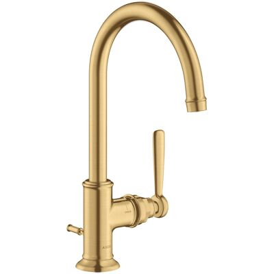 Hansgrohe Axor Montreux Einhebel-Waschtischmischer - Brushed Gold - 210, automatische Ablage Hansgrohe Axor Montreux Einhebel-Waschtischmischer - Brushed Gold - 210, automatische Ablage