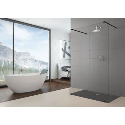 Hoesch Marke: Hoesch Modell: One&One 1500mm Walk-In Duschabtrennung - Schwarz Hoesch Marke: Hoesch Modell: One&One 1500mm Walk-In Duschabtrennung - Schwarz