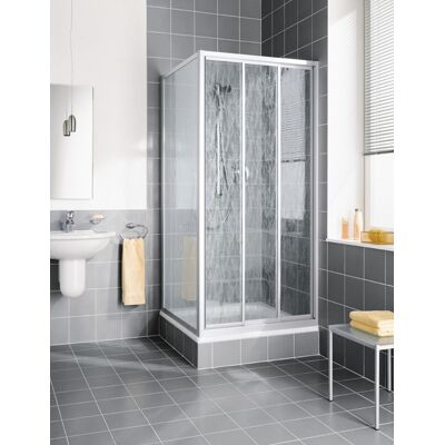 Kermi Gleittür Nova 2000 STD 1200x1600, silber mattglanz, Kunstglas Kerolan Fontana N2STD1201611K Kermi Gleittür Nova 2000 STD 1200x1600, silber mattglanz, Kunstglas Kerolan Fontana N2STD1201611K