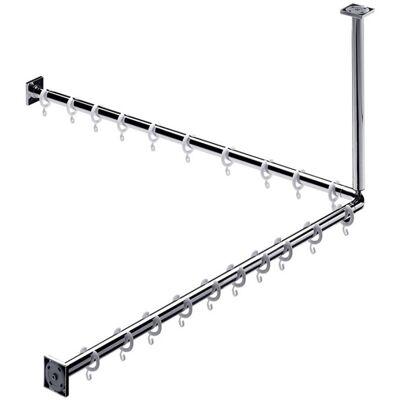 emco system 2 Duschvorhang-Set 1000 mm, 2x Duschvorhangstange 2x Befestigung, 20x Ringe, chrom, 3587 358700122 emco system 2 Duschvorhang-Set 1000 mm, 2x Duschvorhangstange 2x Befestigung, 20x Ringe, chrom, 3587 358700122