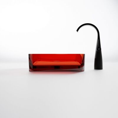 Steinberg Rubin Polyresin Rechteckiger Waschtisch - Waschbecken Steinberg Rubin Polyresin Rechteckiger Waschtisch - Waschbecken