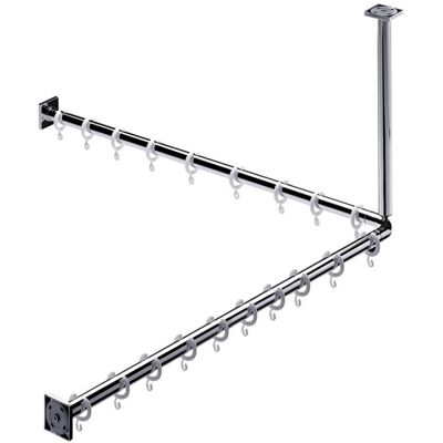 emco system 2 Duschvorhang-Set 900 mm, 2x Duschvorhangstange 2x Befestigung, 18x Ringe, chrom, 35870 358700121 emco system 2 Duschvorhang-Set 900 mm, 2x Duschvorhangstange 2x Befestigung, 18x Ringe, chrom, 35870 358700121