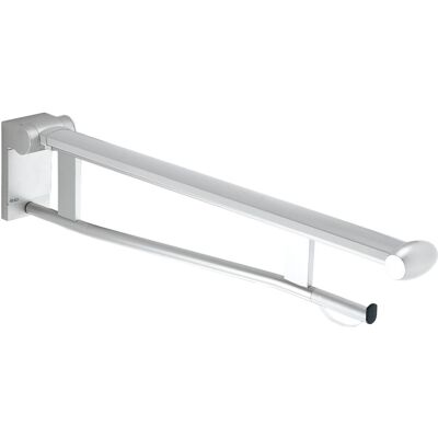 KEUCO Aluminium Haltegriff - WC Stützklappgriff, 850mm, Silber-Schwarz KEUCO Aluminium Haltegriff - WC Stützklappgriff, 850mm, Silber-Schwarz