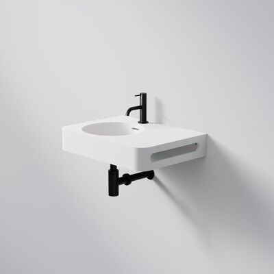 Steinberg Serie 449 Wand-Waschtisch - Mattweiß, Robust, Pflegeleicht Steinberg Serie 449 Wand-Waschtisch - Mattweiß, Robust, Pflegeleicht