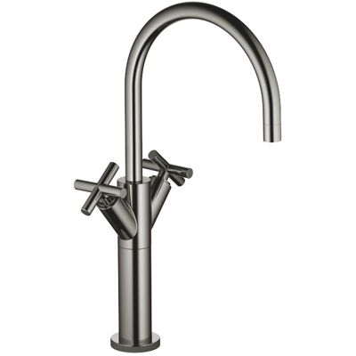 Dornbracht Waschtisch-Einlochbatterie mit erhöhtem Standfuß TARA 22533892 Dark Chrome 22533892-19 Dornbracht Waschtisch-Einlochbatterie mit erhöhtem Standfuß TARA 22533892 Dark Chrome 22533892-19