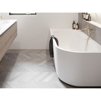 Riho Desire Corner Badewanne - Rechts, 184x84 cm, Sparkle Mood, Weiß/Schwarz Riho Desire Corner Badewanne - Rechts, 184x84 cm, Sparkle Mood, Weiß/Schwarz