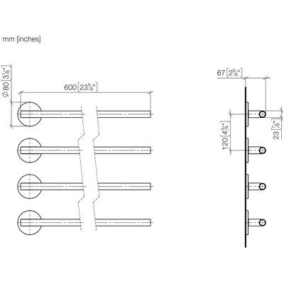 Dornbracht Handtuchwärmer, 4-fach, schwarz matt 83314979-33 83314979-33 Dornbracht Handtuchwärmer, 4-fach, schwarz matt 83314979-33 83314979-33