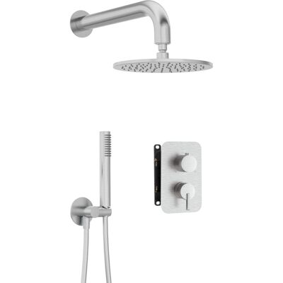 Neuesbad Serie 600 Unterputz Dusch-Set und Kopfbrause, Oberfläche: edelstahl gebürstet NB1BXYYFQSM1 Neuesbad Serie 600 Unterputz Dusch-Set und Kopfbrause, Oberfläche: edelstahl gebürstet NB1BXYYFQSM1